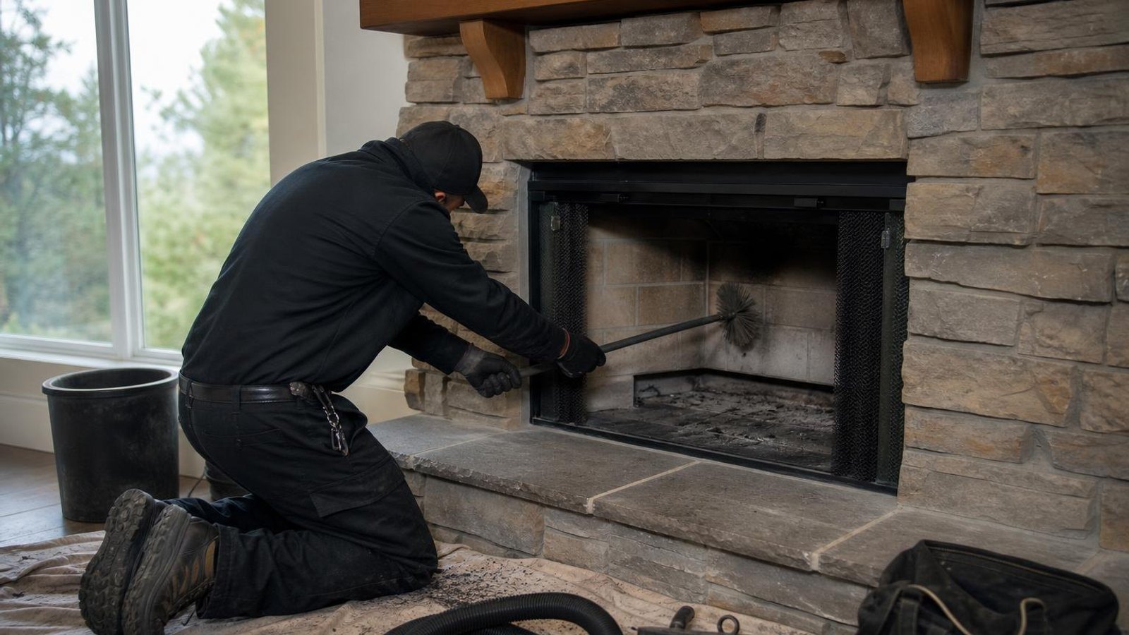 Practical chimney sweep & inspection in Everett